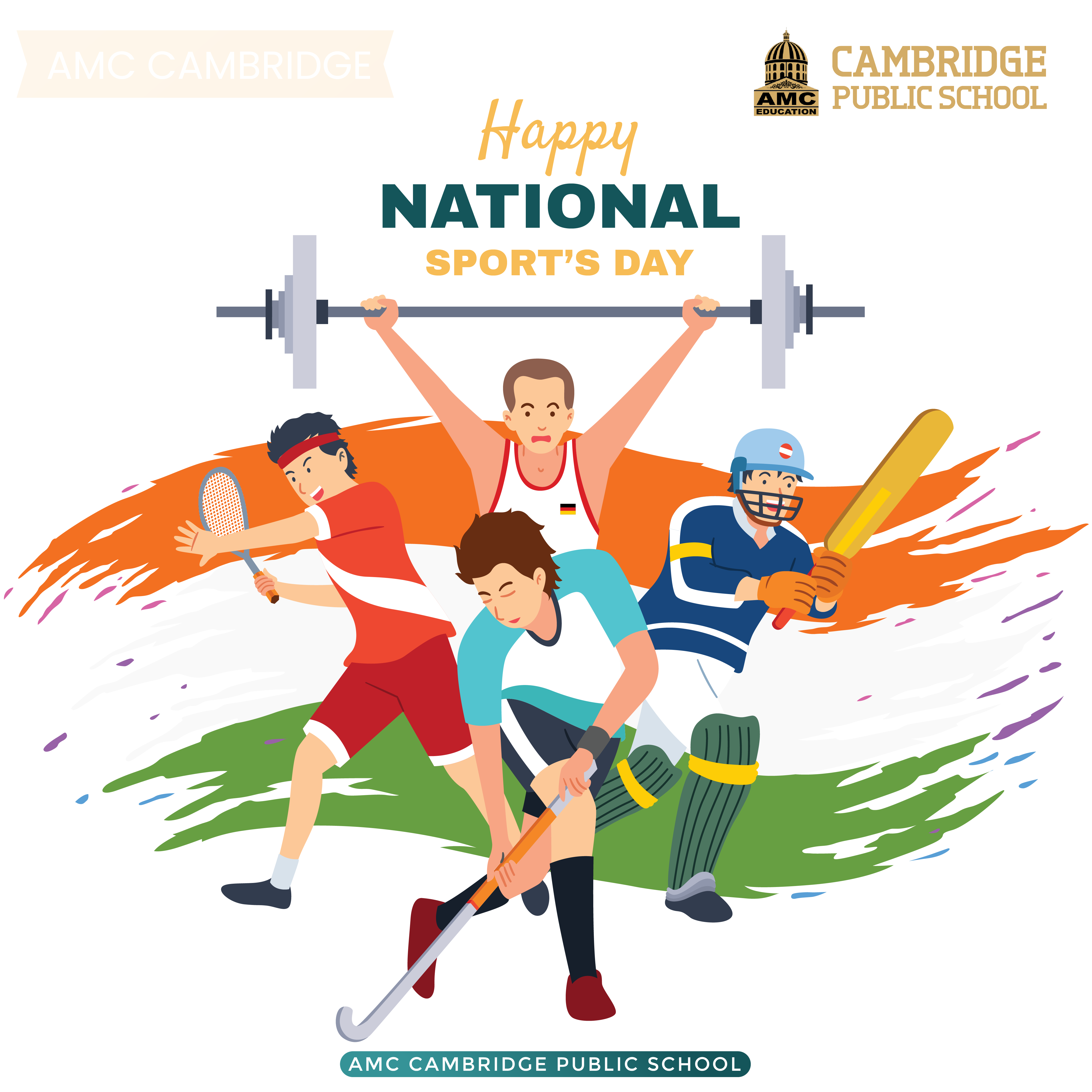 National Sports Day | AMC Cambridge Public School